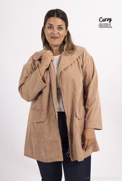 Picture of CURVY GIRL CORDUROY JACKET WITH POCKETS